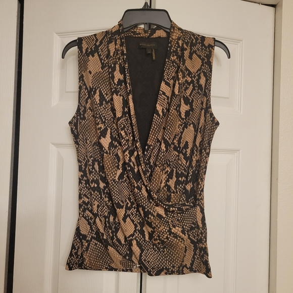 Donna Karan Tops - Snake skin print sleeveless blouse